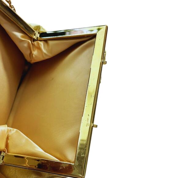 Vintage 1950s Gold Lamé Evening Bag - Picture 10 of 15